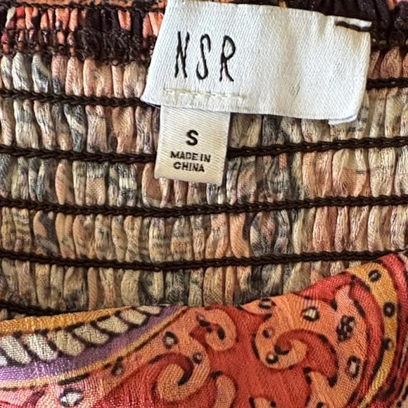 NSR Black and Pink Paisley Long Sleeve Dress beautiful! - Picture 7 of 8